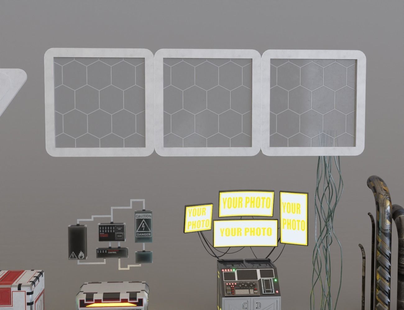 Sci-fi Assets Low-poly 3D model_45