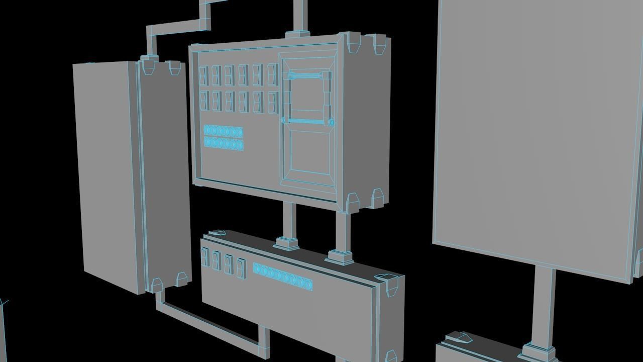 Sci-fi Assets Low-poly 3D model_12