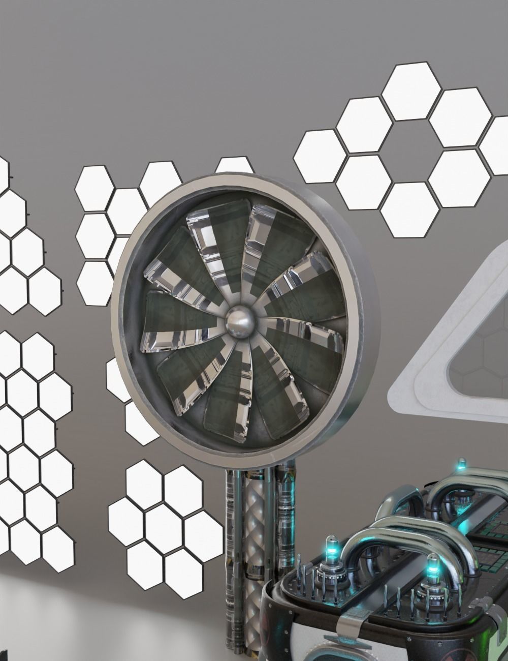 Sci-fi Assets Low-poly 3D model_40