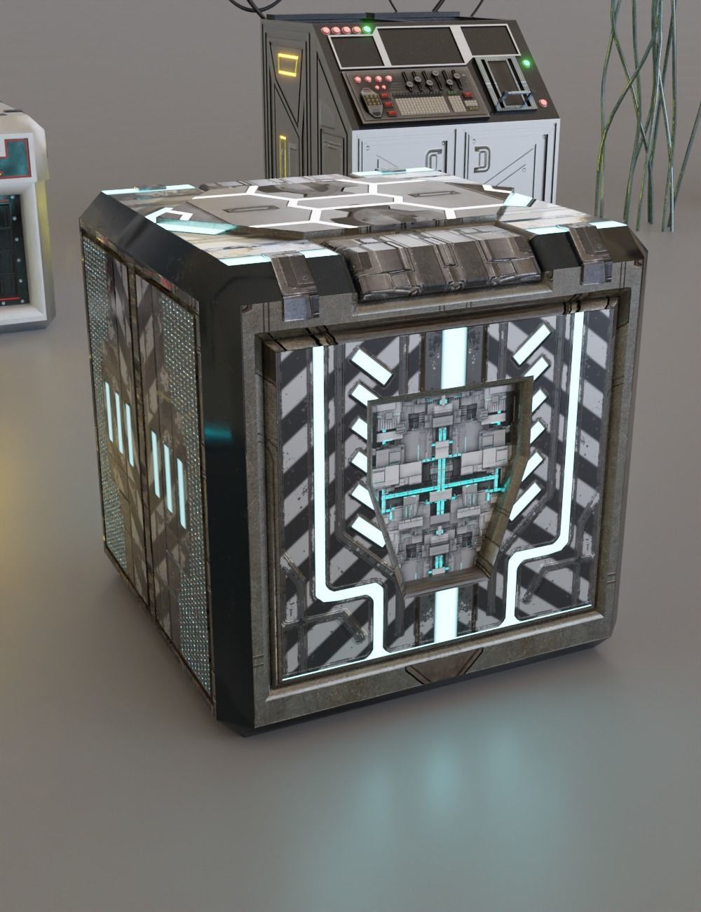 Sci-fi Assets Low-poly 3D model_33