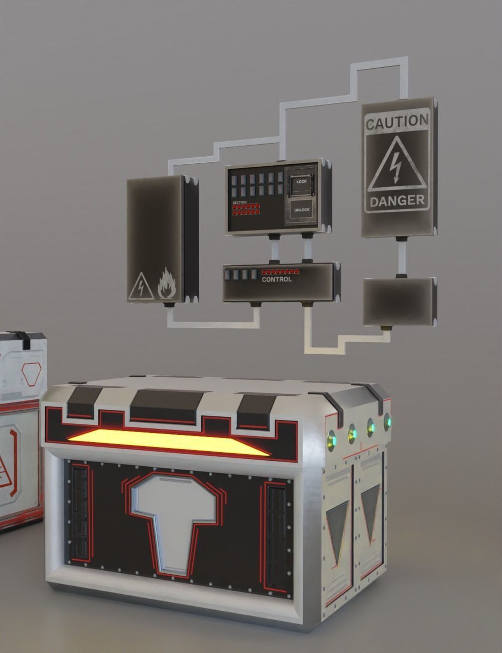 Sci-fi Assets Low-poly 3D model_51
