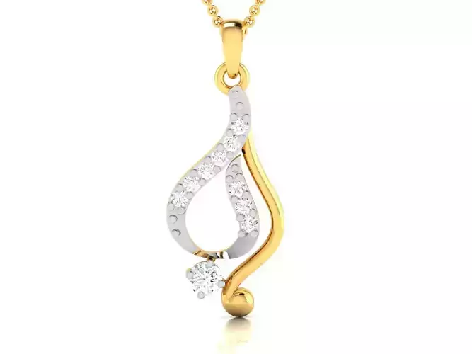 Women pendant 3dm render detail