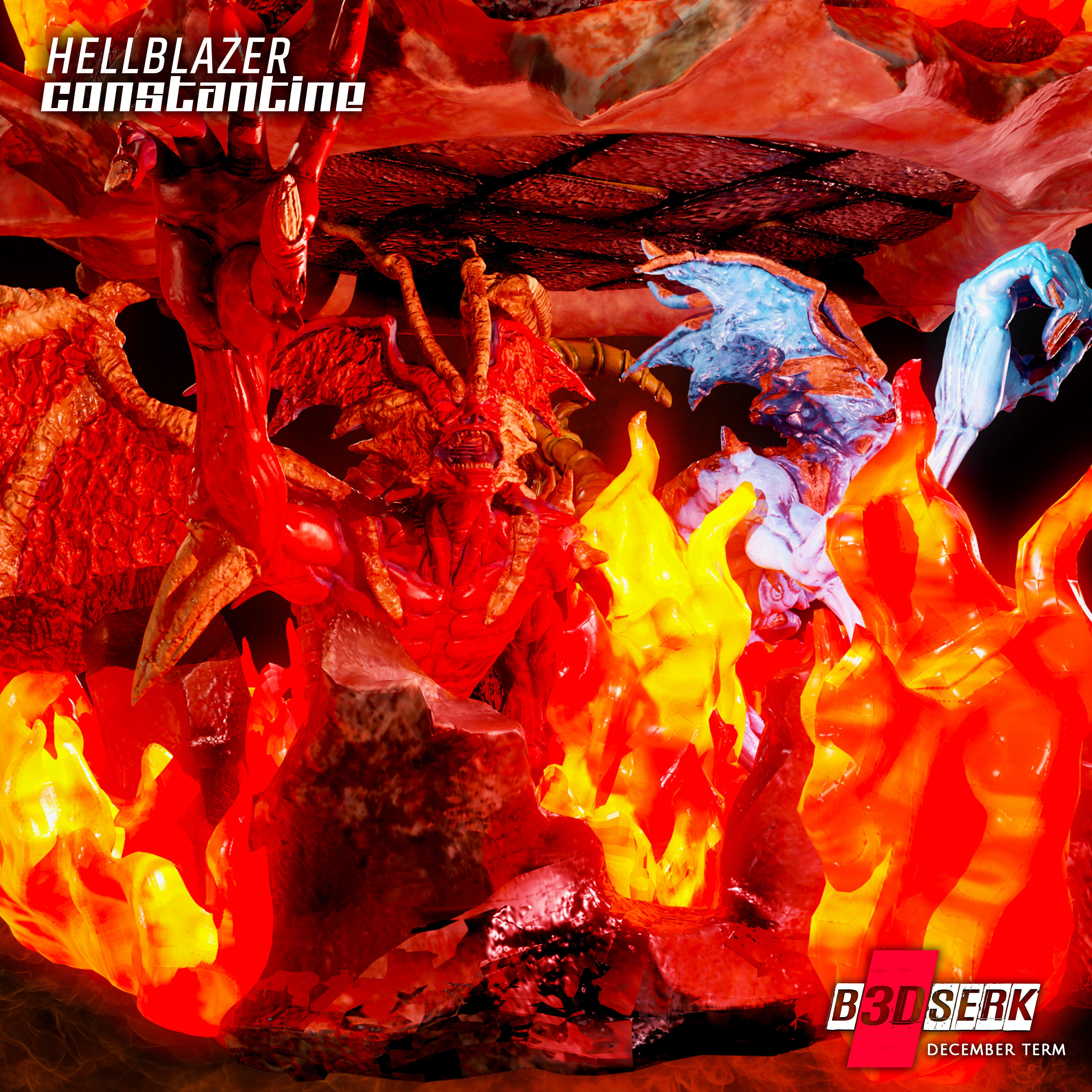 B3DSERK  HellBlazer - Constantine 3d Sculpture For 3d printing 3D print model_10