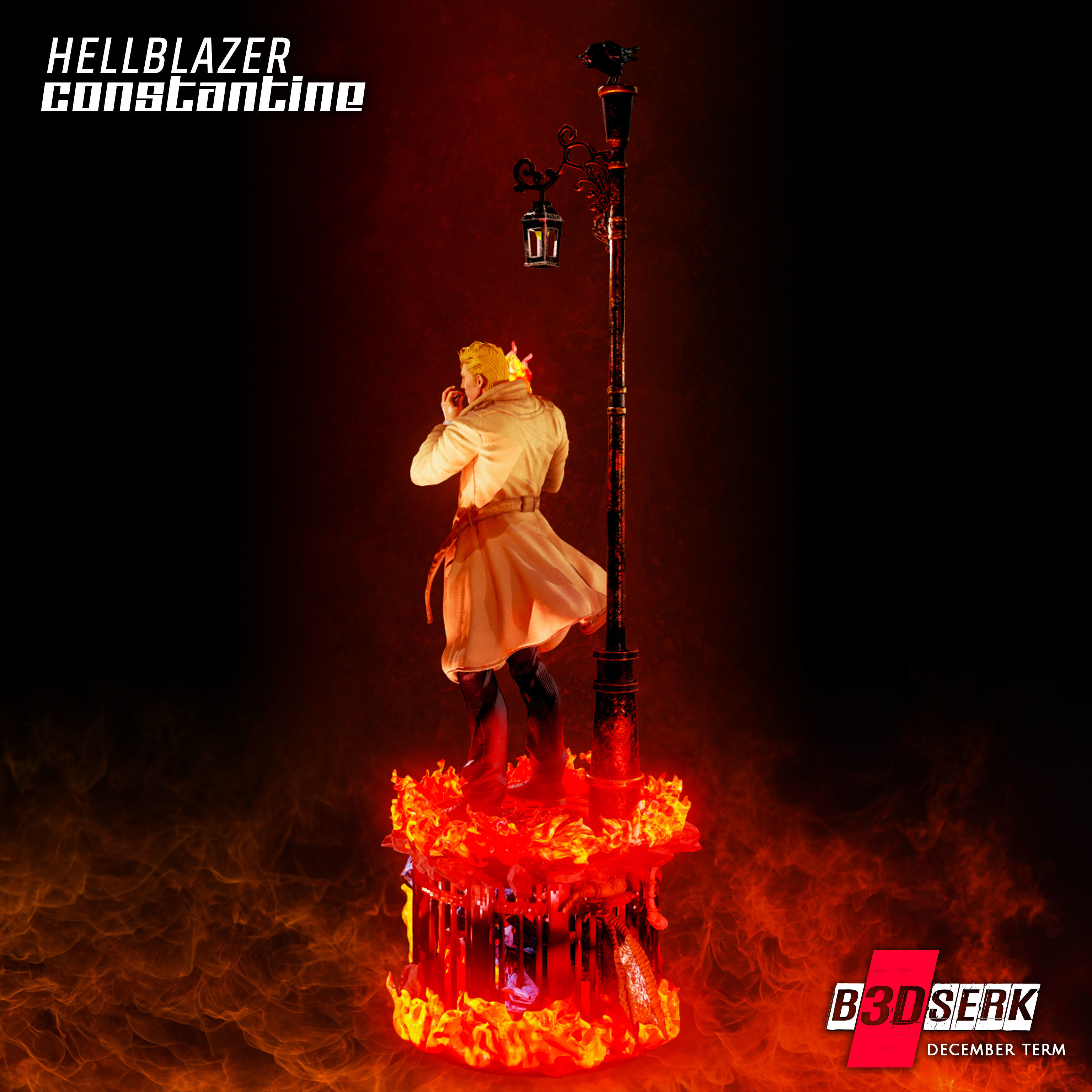 B3DSERK  HellBlazer - Constantine 3d Sculpture For 3d printing 3D print model_5