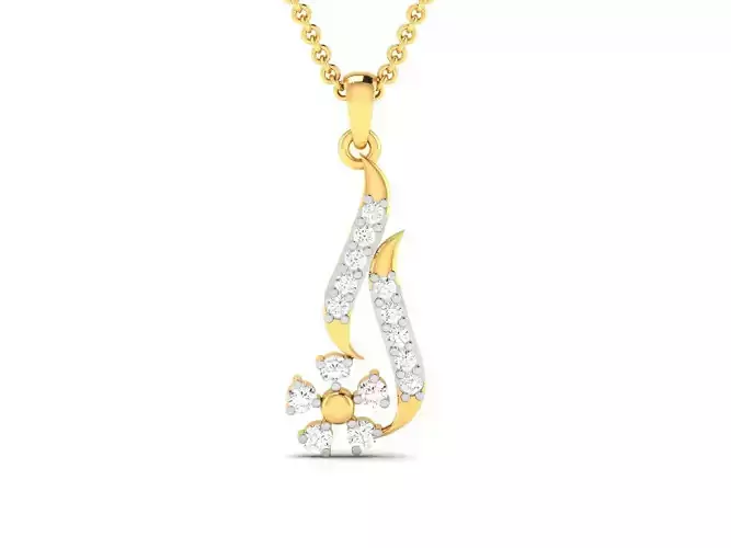 Women pendant 3dm render detail