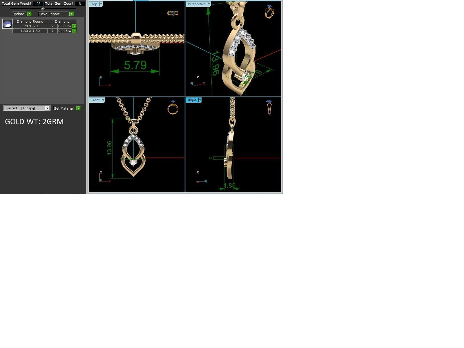 Women pendant 3dm render detail 3D print model_1