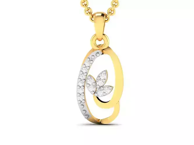 Women pendant 3dm render detail