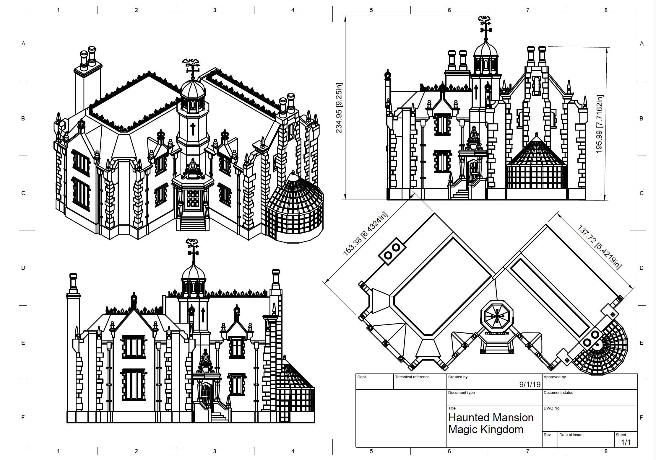 Haunted Mansion Magic Kingdom Replica 3D print model_12