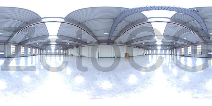 HDRI - Industrial Warehouse Interior 12 Texture