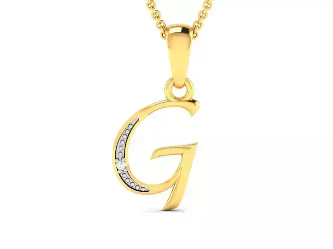 Alphabet-G pendant 3dm render detail 3D print model