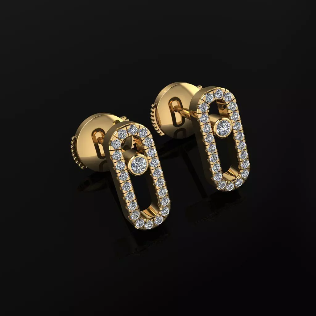 Messika Stylish Earrings 3D print model_0