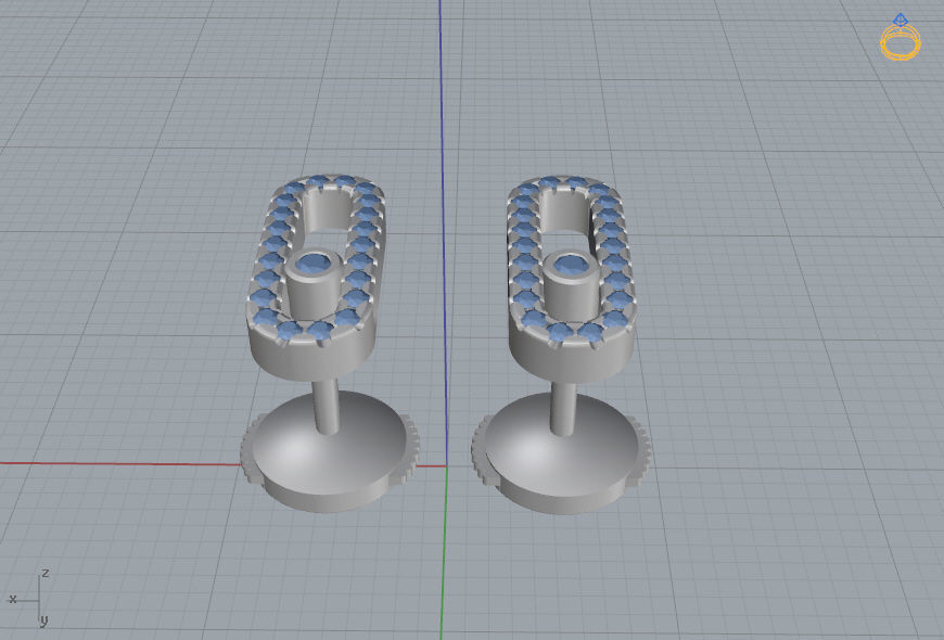 Messika Stylish Earrings 3D print model_8