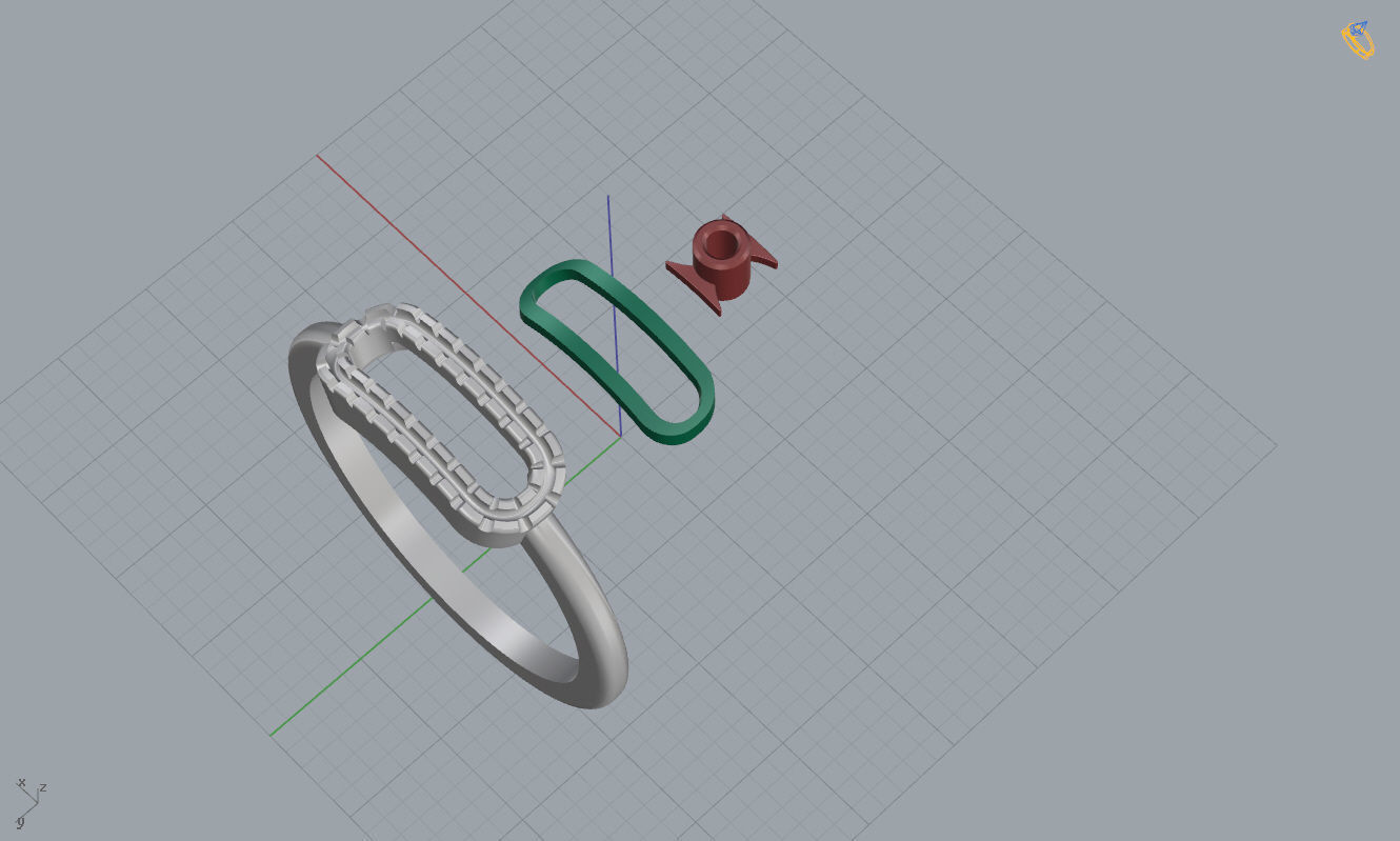 Messika Move Ring 3D print model_11
