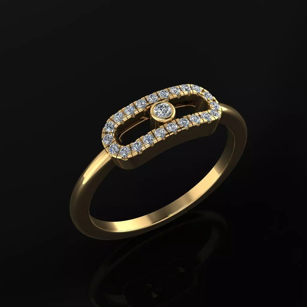 Messika Move Ring 3D print model_0