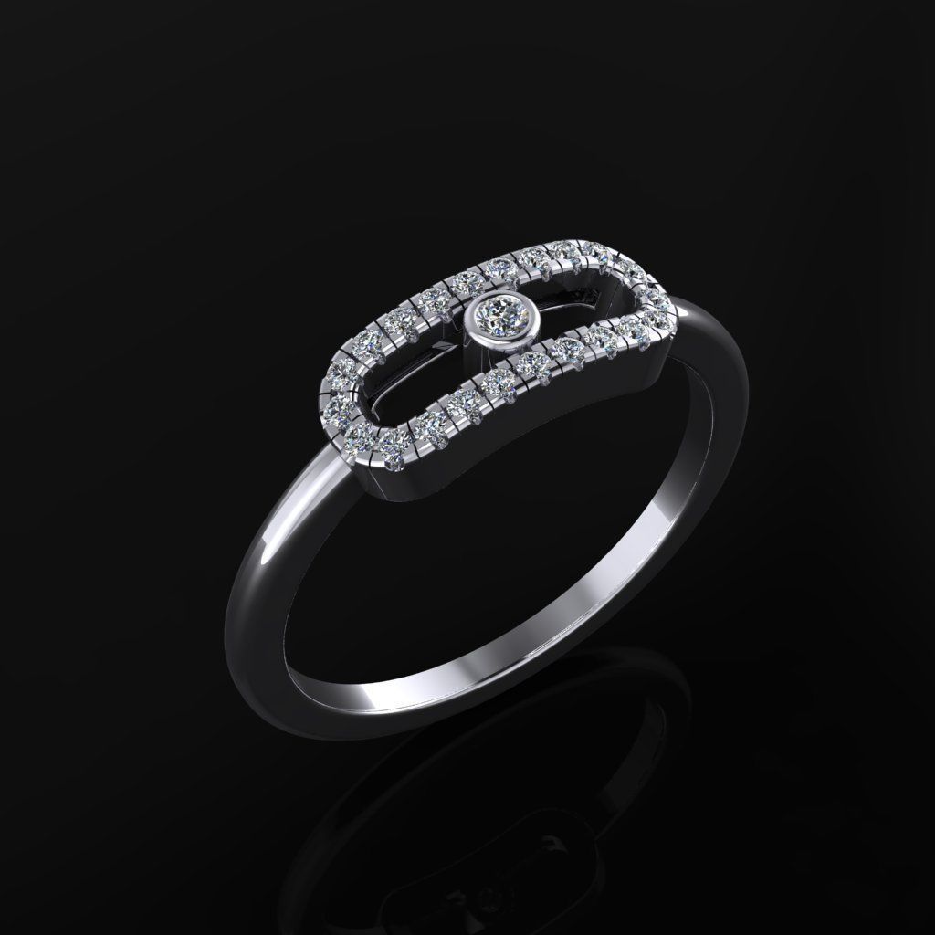 Messika Move Ring 3D print model_2