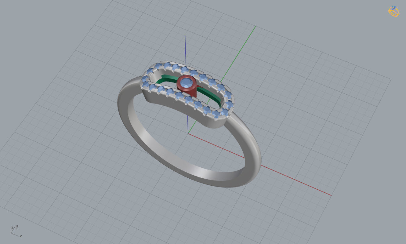 Messika Move Ring 3D print model_7