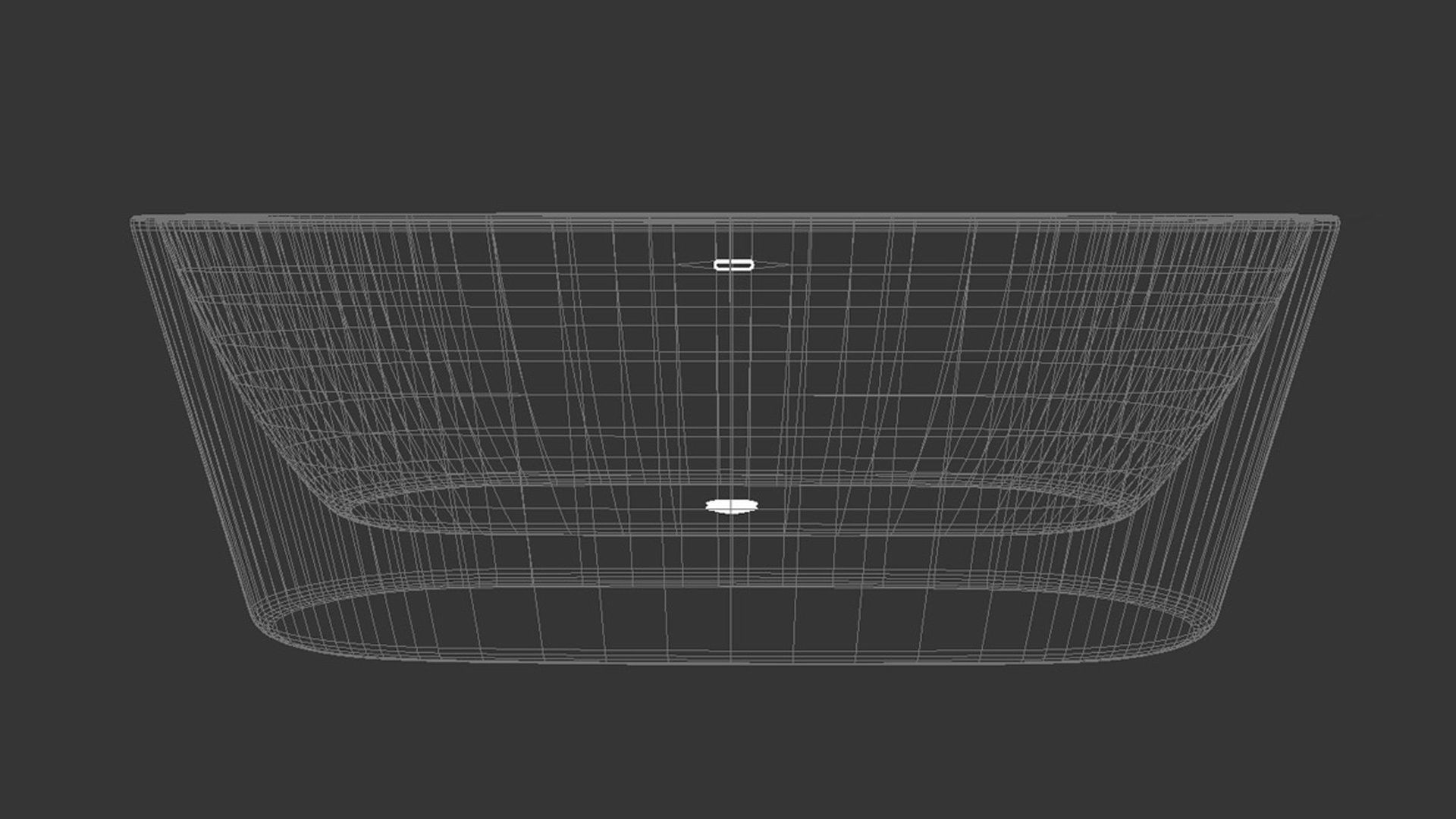 Freestanding oval bathtub with floor-mounted tap 2 3D model_12