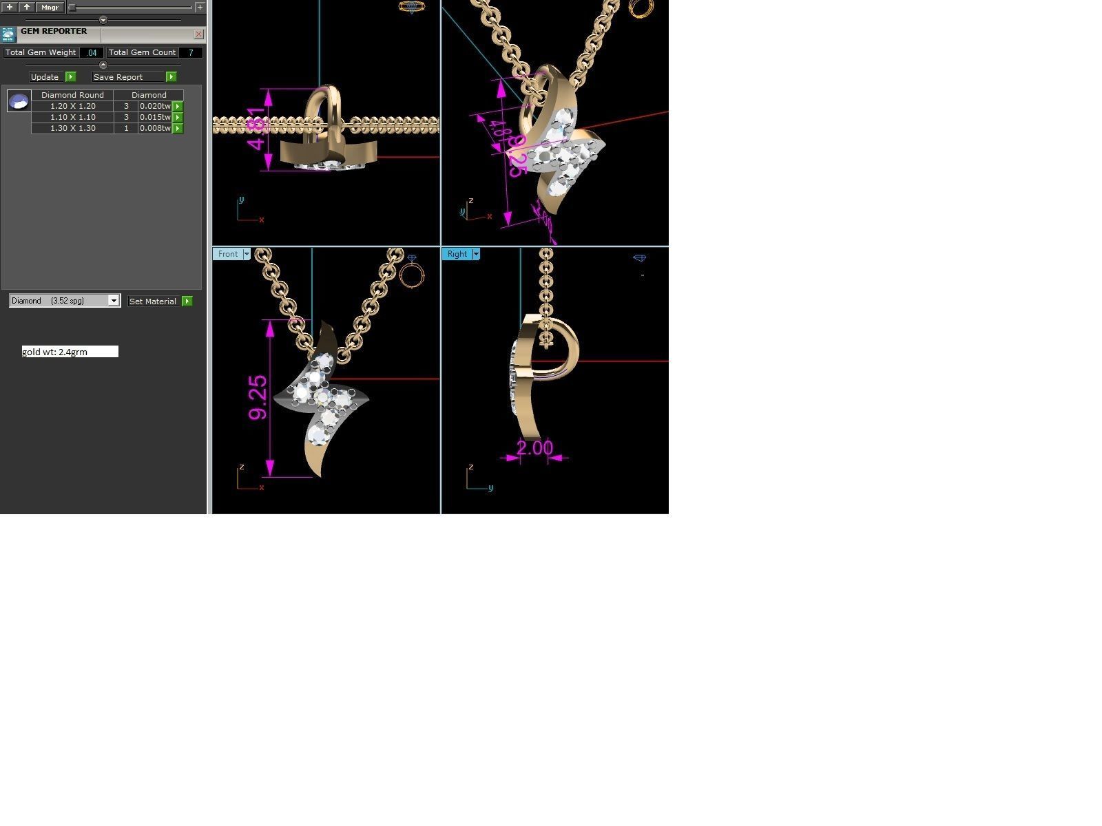 Women pendant 3dm render detail 3D print model_1