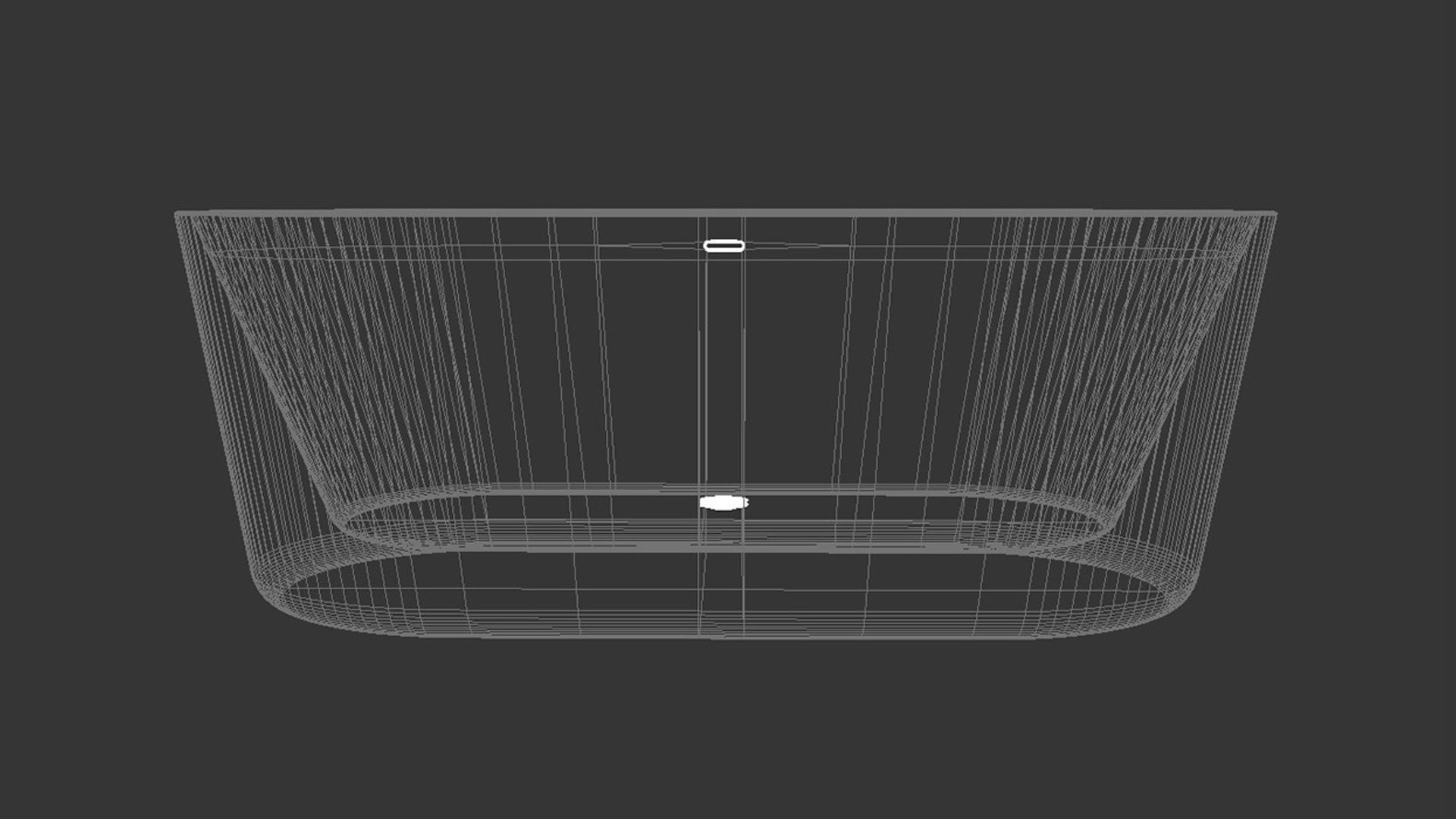 Freestanding oval bathtub with floor-mounted tap 3 3D model_12