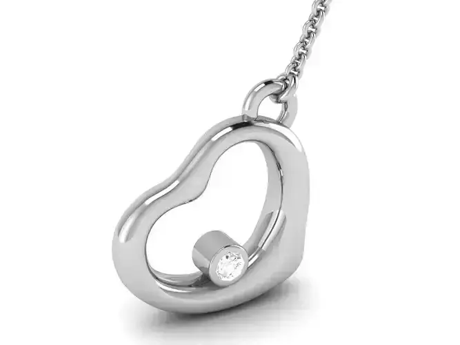 Women heart pendant 3dm render detail 3D print model