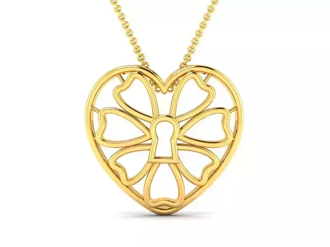 Women heart pendant 3dm render detail 3D print model