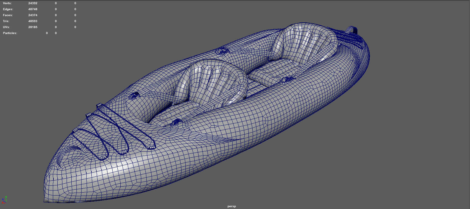 KAYAK explorer inflatable with two seats 3D model_8