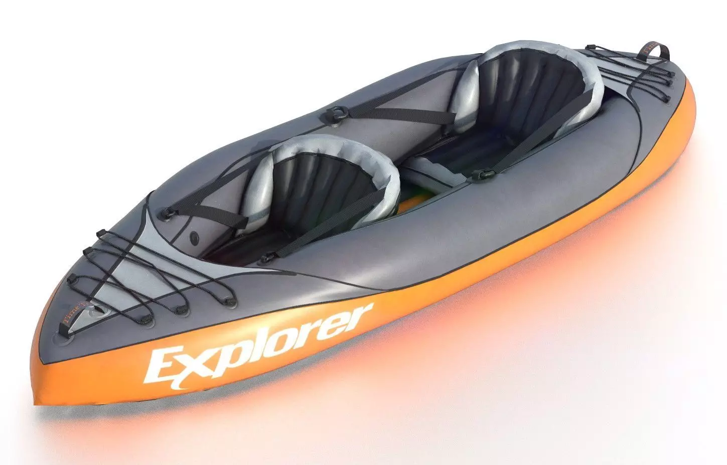 KAYAK explorer inflatable with two seats 3D model_0