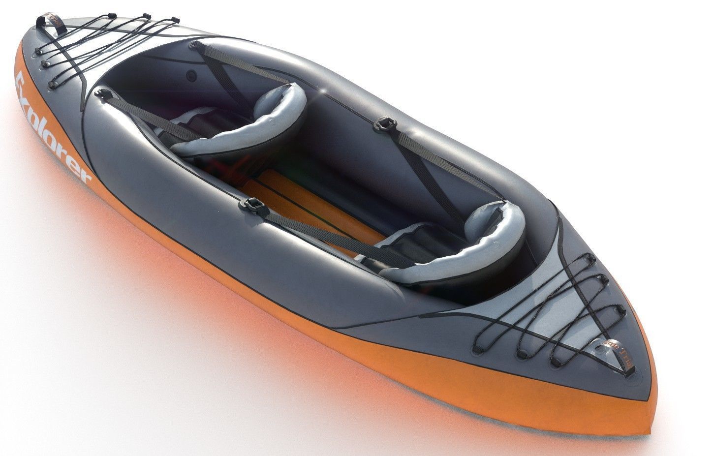 KAYAK explorer inflatable with two seats 3D model_1