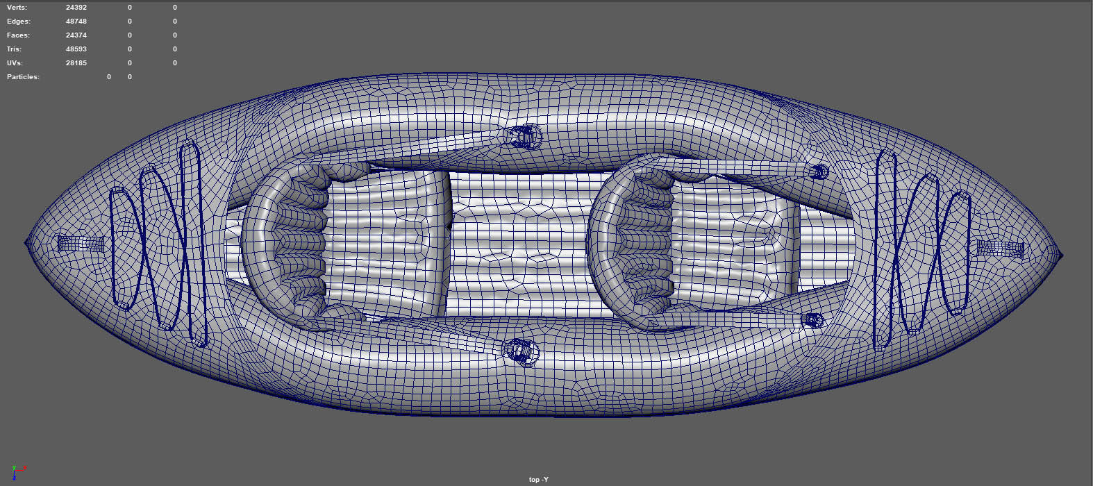 KAYAK explorer inflatable with two seats 3D model_9