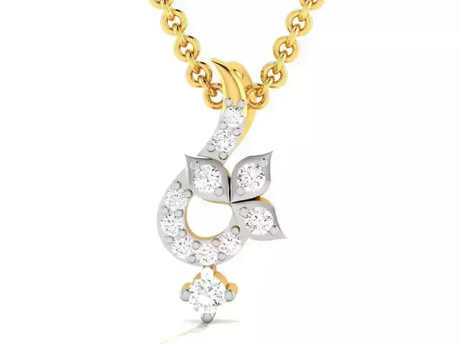 Women pendant 3dm render detail