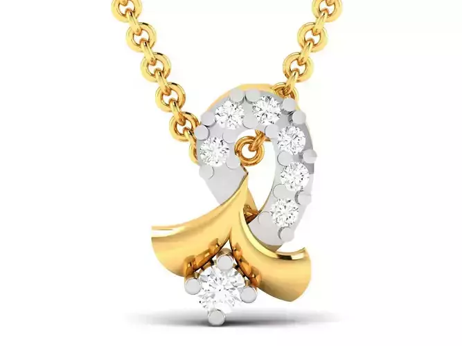 Women pendant 3dm render detail