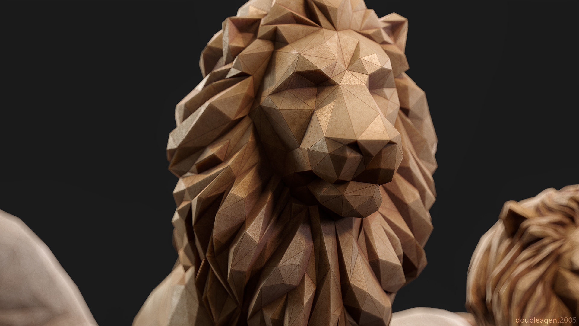 Paper Lions - 5 lowpoly PBR models Low-poly 3D model_10
