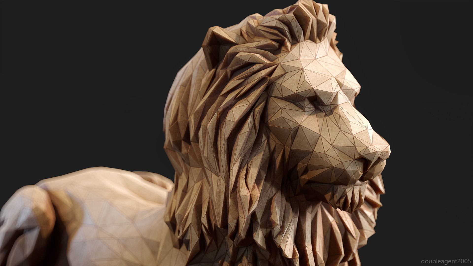 Paper Lions - 5 lowpoly PBR models Low-poly 3D model_24