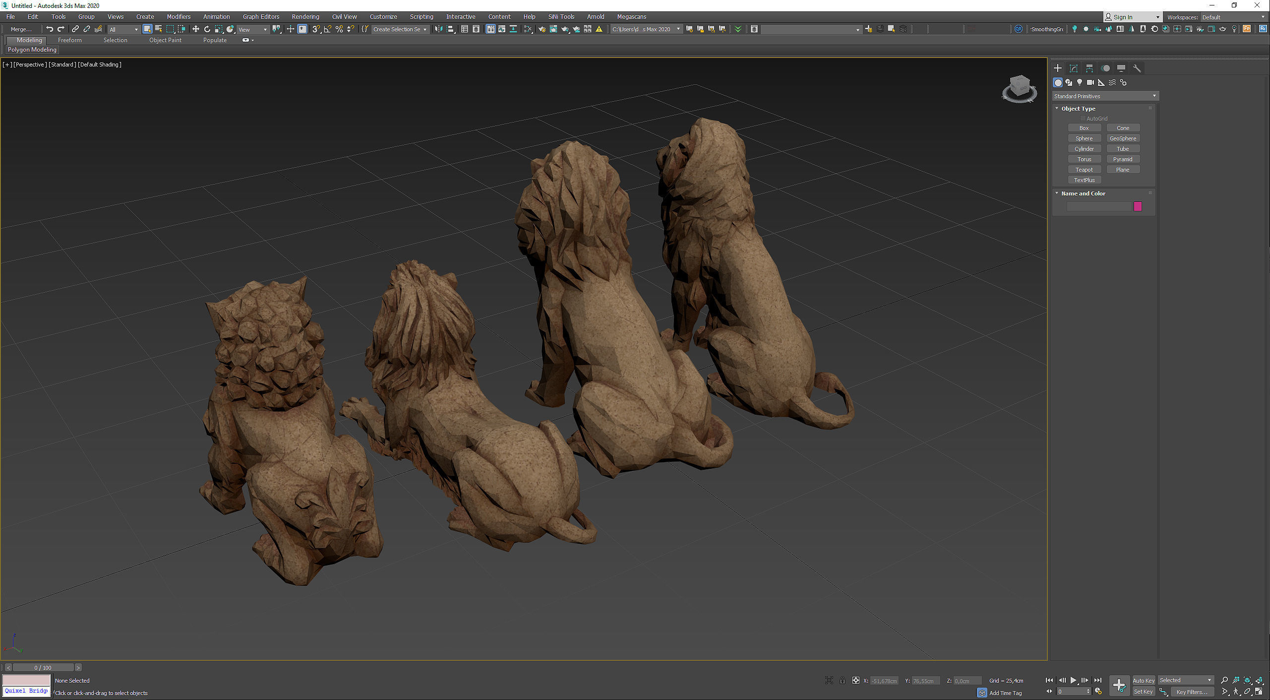 Paper Lions - 5 lowpoly PBR models Low-poly 3D model_36