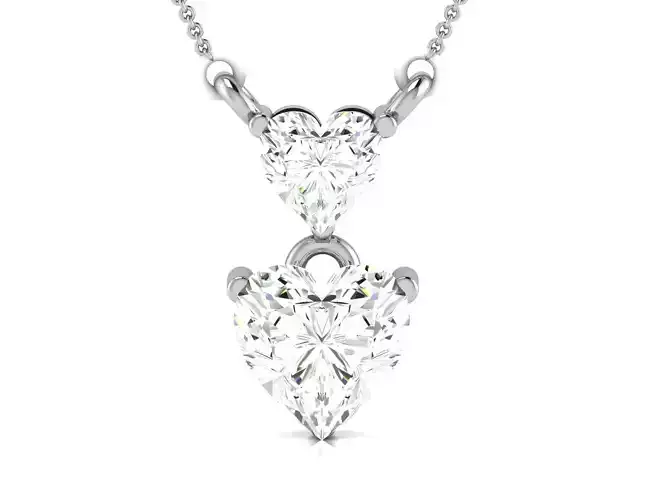 Women heart necklace 3dm render detail 3D print model