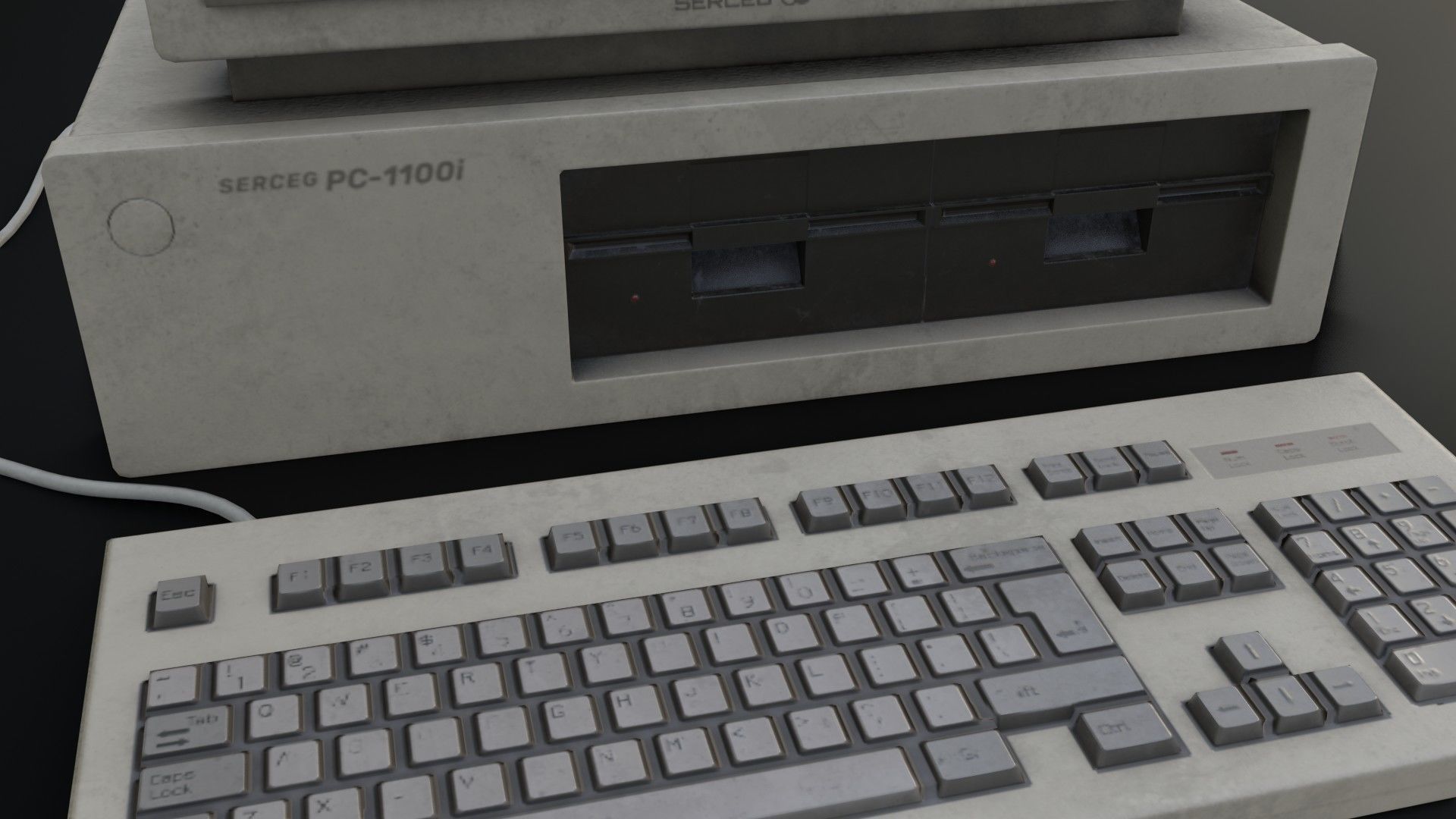 Old Dirty Computer - PC - Personal Computer Low-poly 3D model_39