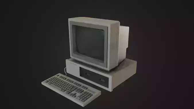 Old Dirty Computer - PC - Personal Computer Low-poly 3D model