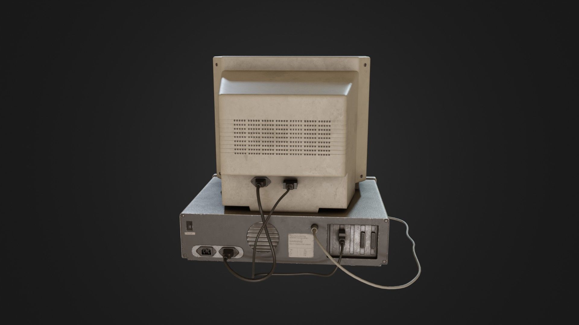 Old Dirty Computer - PC - Personal Computer Low-poly 3D model_24