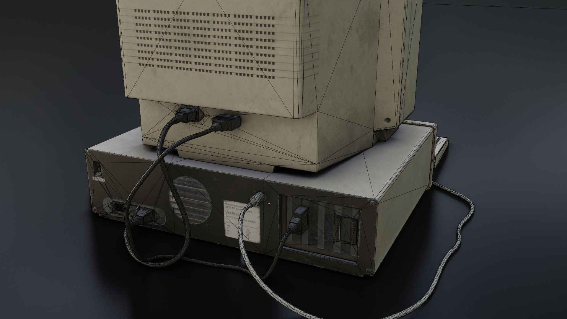 Old Dirty Computer - PC - Personal Computer Low-poly 3D model_37