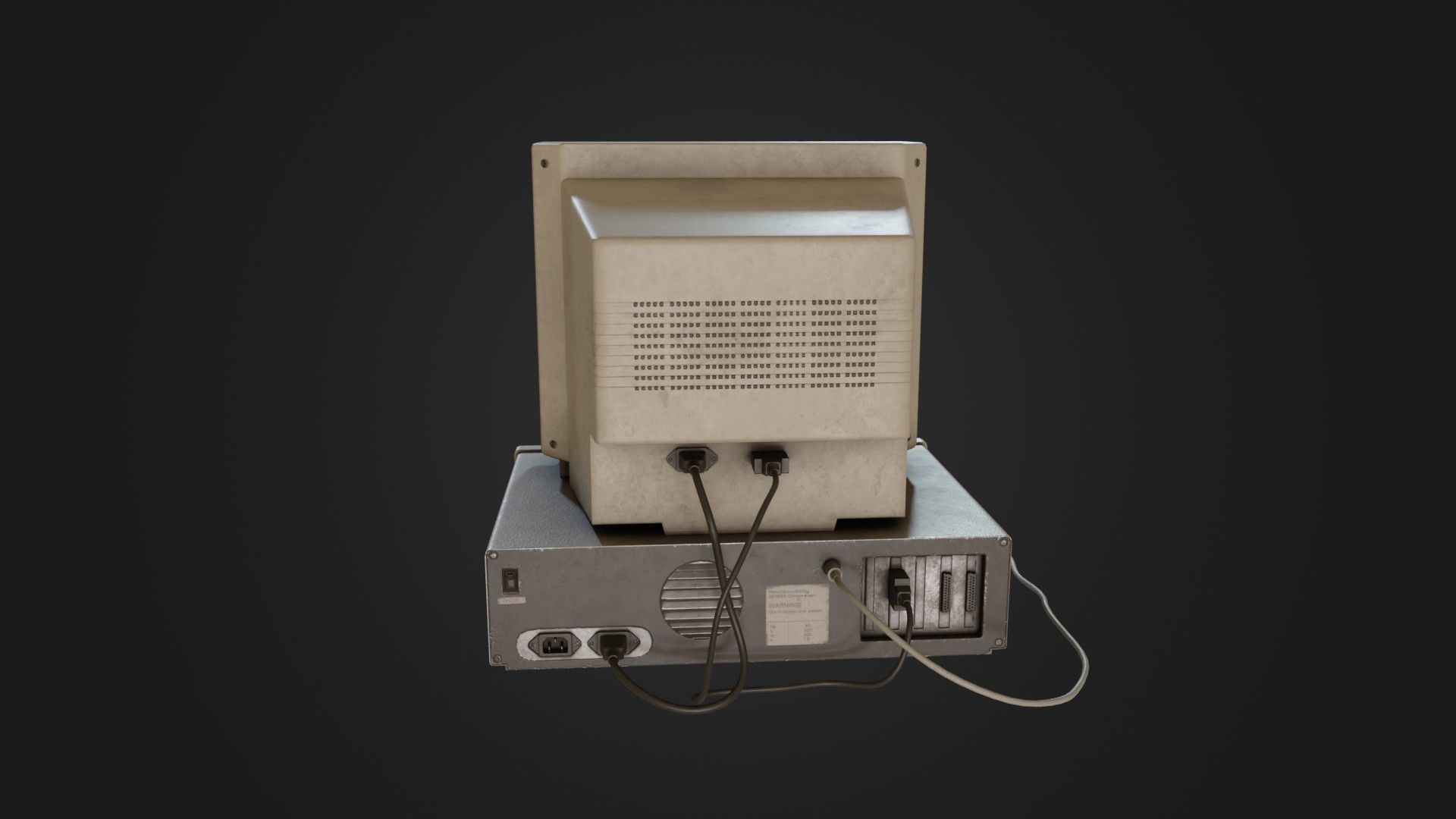 Old Dirty Computer - PC - Personal Computer Low-poly 3D model_25