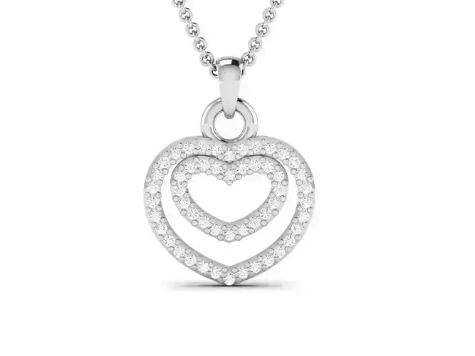 Women heart pendant 3dm render detail 3D print model