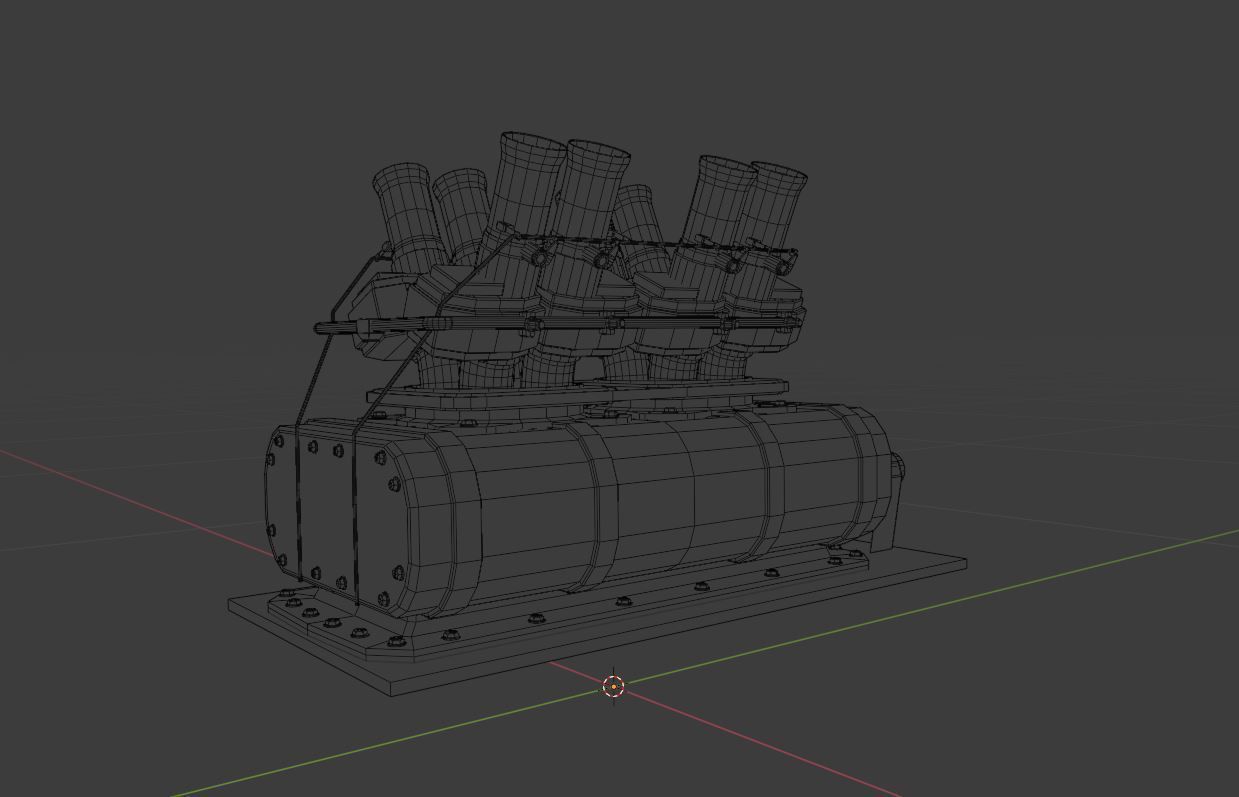 Supercharger type A Low-poly 3D model_12