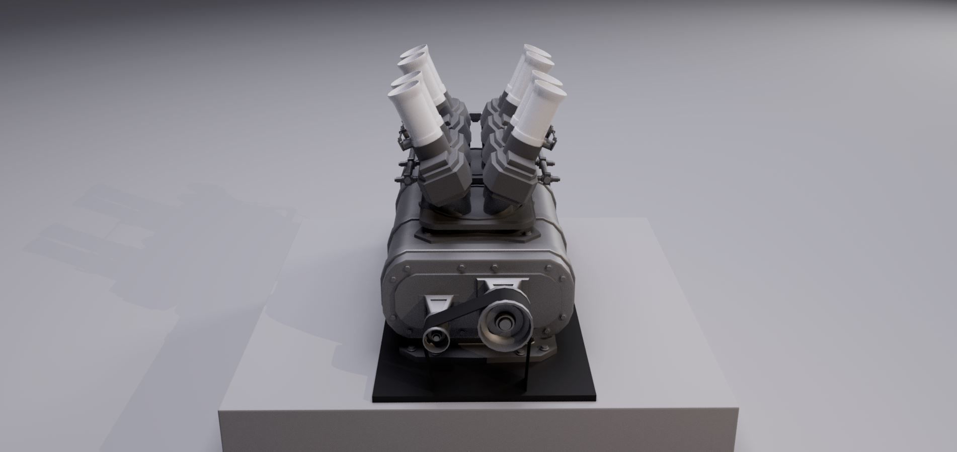 Supercharger type A Low-poly 3D model_3