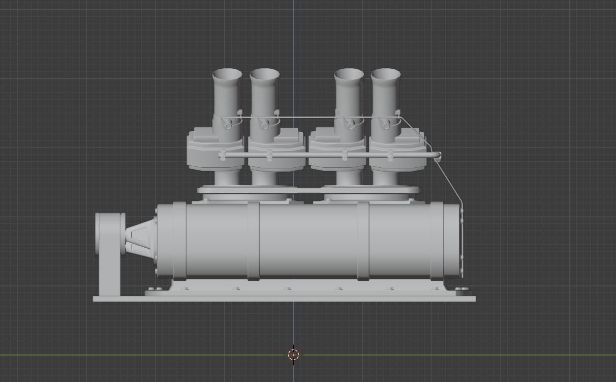 Supercharger type A Low-poly 3D model_9