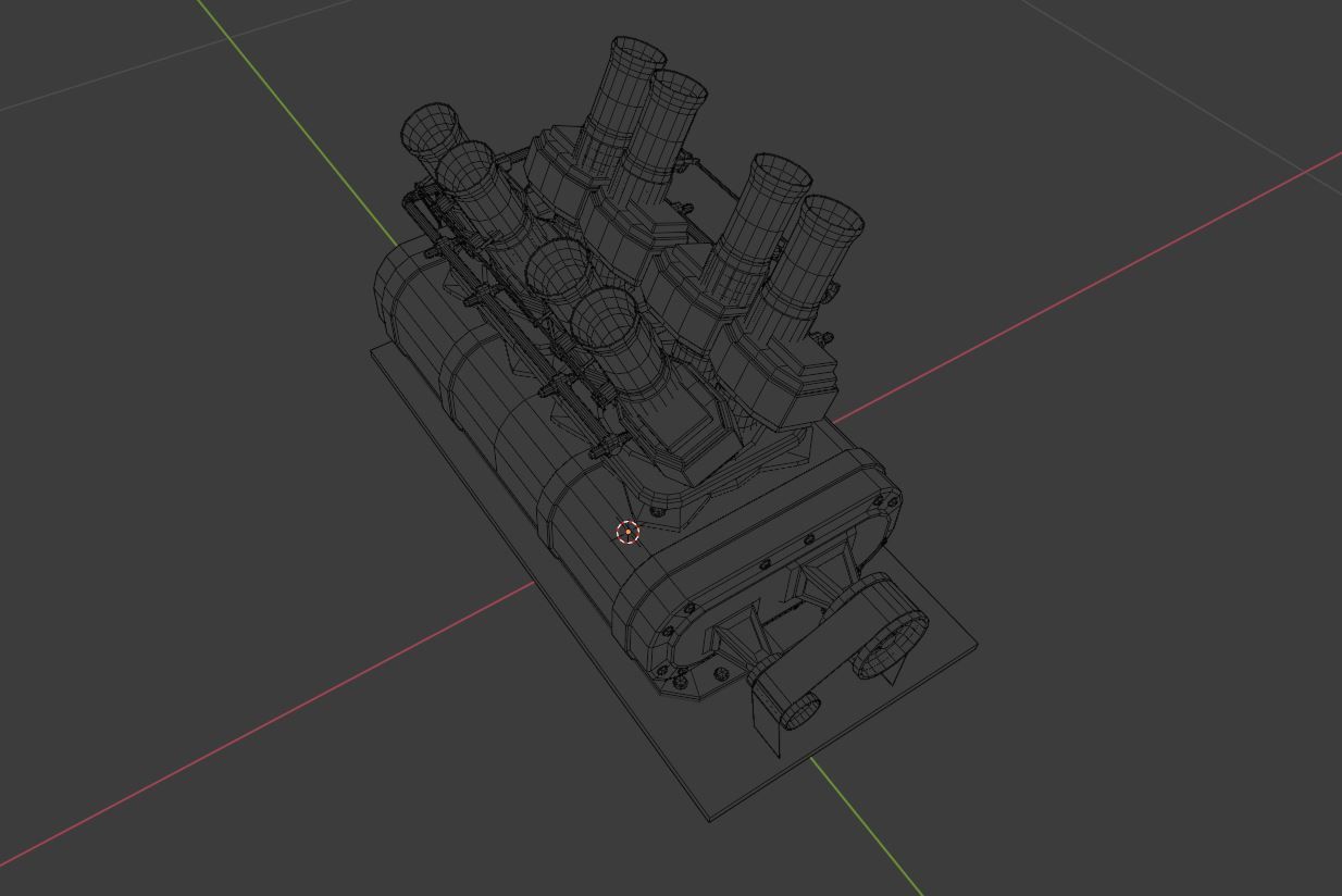 Supercharger type A Low-poly 3D model_13