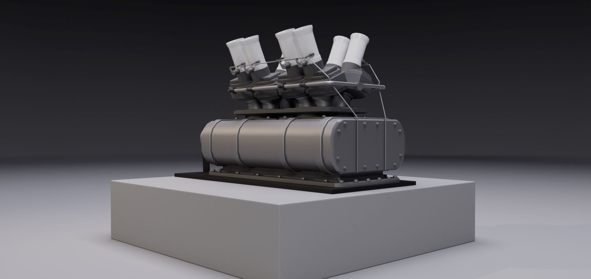 Supercharger type A Low-poly 3D model_5