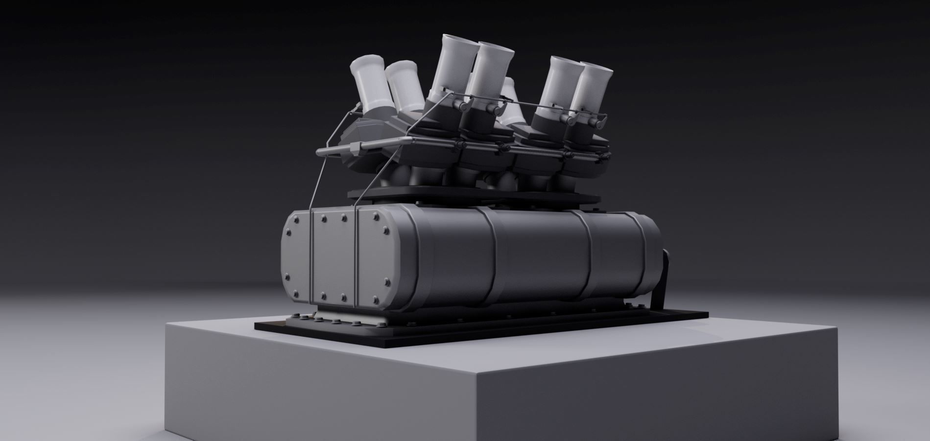 Supercharger type A Low-poly 3D model_4