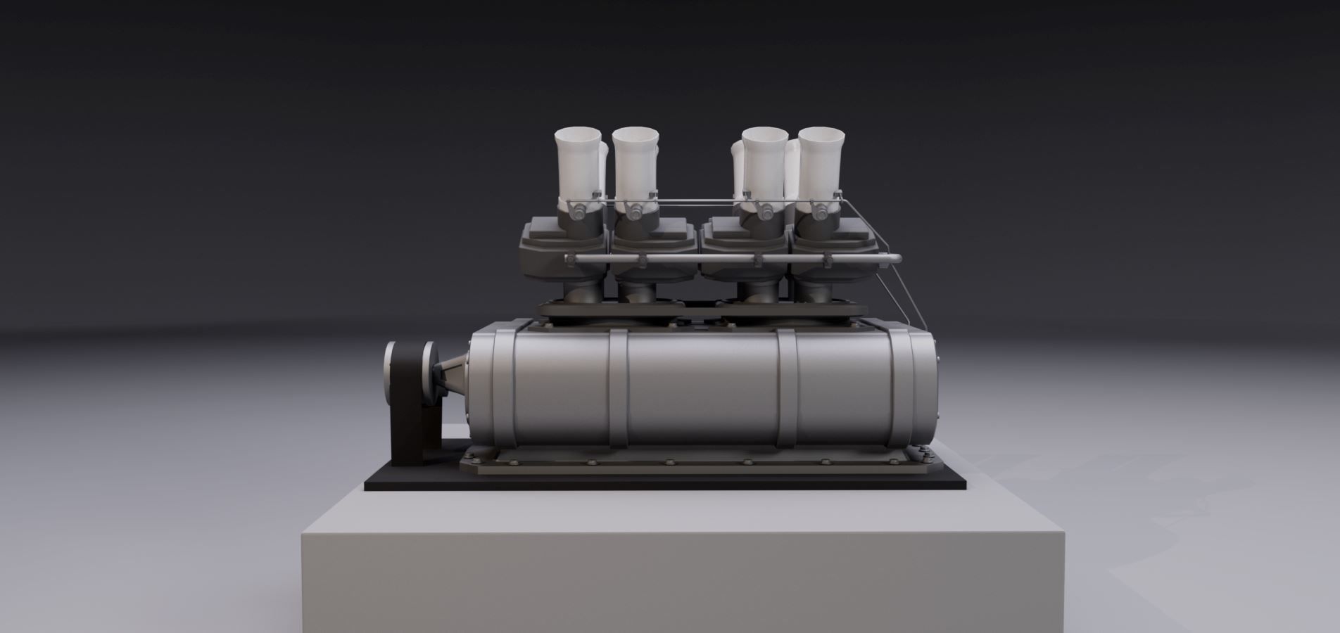 Supercharger type A Low-poly 3D model_2
