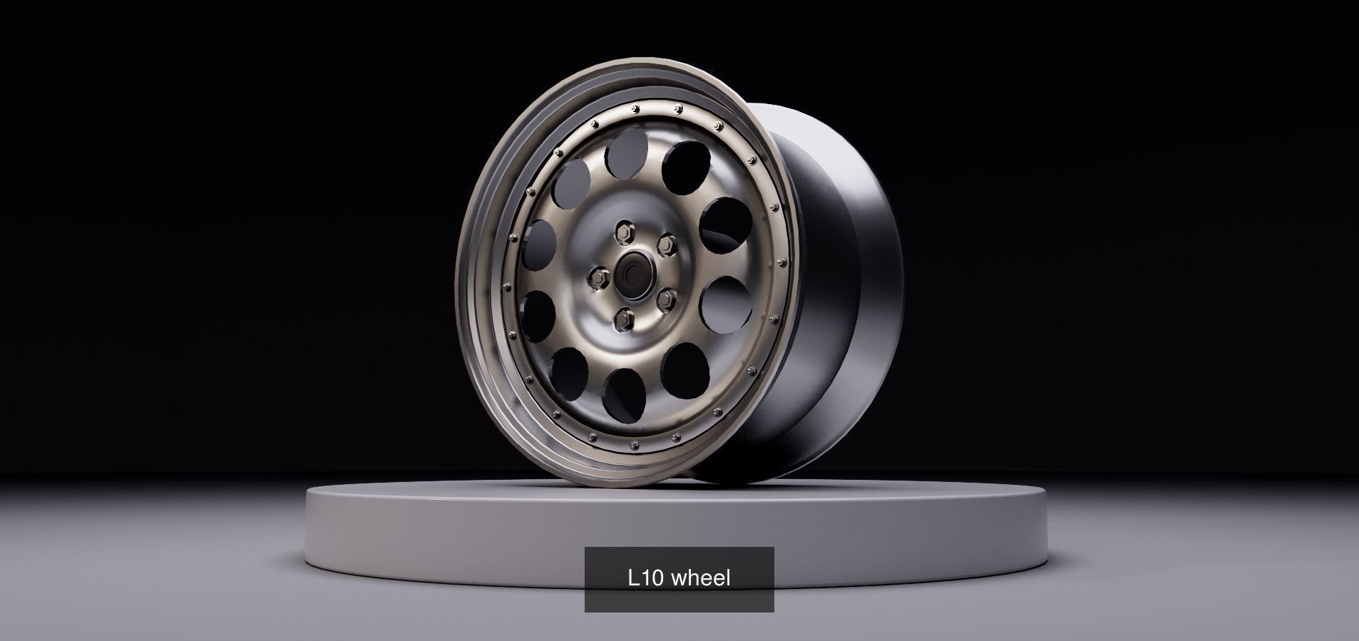 Retro deepdish wheel pack 3D Model Collection_3
