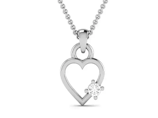 Women heart pendant 3dm render detail 3D print model